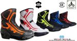 Mens Black Leather CE Motorbike/Motorcycle Racing Sport Boots Short Riding Shoes
