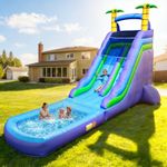9.1M Commercial Inflatable Dual Water Slide Bounce House Attach Pool for Adults