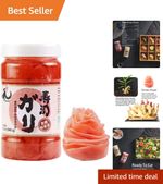 340g  Pickled Ginger - Fat-Free, Sweet & Tangy, Perfect for Sushi