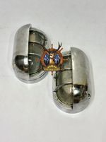 Set of 2 Old Navy Ship Bulkhead Cover Light Aluminum Wall Ceiling Mount Fixture