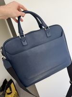 Montblanc Navy Leather Business Bag / Briefcase Luxury