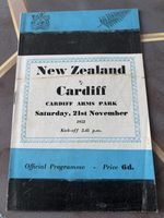 Cardiff 8-3 All Blacks Programme, Nov 1953