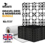 Heavy-Duty Driveway Gravel Grid & Geotextile Membrane Kit