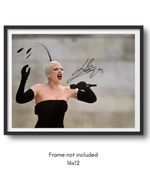 Lady Gaga Hand Signed 16x12 Icon Photo Autograph + Verified COA & PSA QO Card !