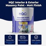 HQC Masonry Emulsion Paint - 1L to 20L - 23 Colours