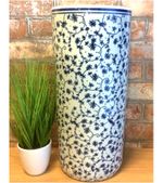 *REDUCED*Small Blue Flowers & White Ceramic Umbrella/Walking Stick Stand MIN0814