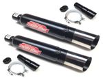 2x Cherry Bombs Slash Cut Black 3.5" Rear Silencer + Mtg + Bracket + Reducer