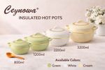 4PC Hot Pot Food Warmer Set Insulated Casserole Serving Dish Container Round