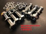 HEX HEAD BOLTS WITH NYLOC NUTS & WASHERS BZP SCREWS M5 M6 M8 M10 M12 M14 M16 M20