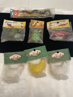 Vintage JUMPING FROG, CROCODILE WALKING BEETLE SNAKE HENS Novelty Hong Kong NOS