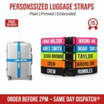 Personalised Printed Luggage Straps Safety Suitcase Belt Customised Strap