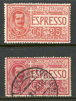 GANDALF - Italy 1903 Special Delivery 25¢ Scott #E1 Mint & VFU F167