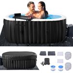 SLSY Hot Tub 75"LX47"WX25"H Inflatable Hot Tub 2 Person Portable Blow Up Hot Tub
