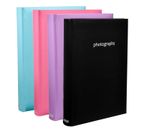 Arpan Large Memo Slip In Photo Album 300 6x4 Photos - Black/Blue/Pink/Purple
