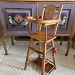 Vintage/Mid Century Wooden, Folding Toy/Dolls Highchair, circa 1950s