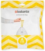 Brabantia PerfectFit Bin Liners (Size A/3 Litre) Thick Plastic Trash Bags with 