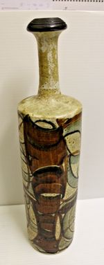 Edgar Campden Studio Large pottery Vase / Bottle 47cm high x 11cm diameter