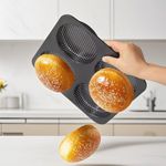 Hamburger Bun Pan 4/9/12 Hole Carbon Steel Hamburger Bread Mold Baking Tool