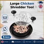 Large Chicken Shredder Tool Non-Slip Twist Meat Shredding Grinder Handles Black