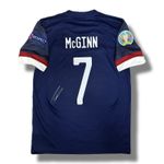 Signed McGINN Scotland Euro 2020 Football Home Shirt Memorabilia - COA & Proof