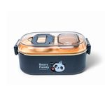 Stainless Steel Lunch Box 700ml, Leakproof, Microwave Safe & Phone Holder