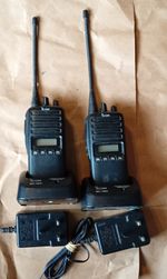 A PAIR  OF ICOM IC-F44GS UHF 4 WATT UHF  TWO WAY RADIOS