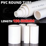 White PVC Round Tube Pipe 100-500mm Length Various Size 20-200mm Durable Plastic