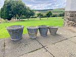 4 x vintage galvanised bucket farming bygone garden planter display