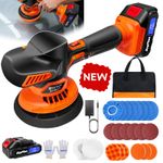 Cordless Car Polisher Buffer Sander Machine Polishing Pads Kit with 2 Batteries