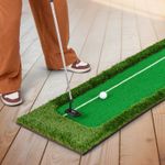 Long Artificial Grass Golf Putting Green Mat Home Indoor Practice Pad