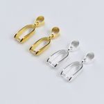50/100/200pcs Large Pinch Bails Pendant Findings 24mmx7mm Silver / Gold Plated