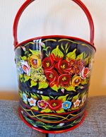 canal barge ware bargeware canalware hand painted coal scuttle