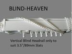 Made to Measure Vertical blind Headrail Track - to suit 3.5'' / 89mm slats