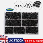 700Pcs Assorted Box of Black Self Tapping Screws Flanged Workshop Tappers DIY