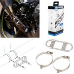 Oxford Cafe Racer Motorcycle Exhaust Heat Shield Motorbike Cover Guard Silver