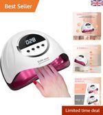 320W UV LED Nail Lamp with Smart Sensor & 4 Timer Settings for Perfect Gel Nails