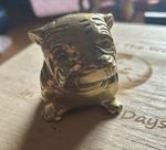 Vintage Brass English Bulldog; Sitting English Bulldog Figure