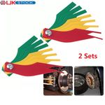 Set of 2 Gauge Brake Pad Measuring Scale Pads Wear Depth Thickness Tool Checker