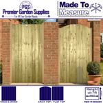Made to Measure Wooden Garden Pedestrian Gate Feather Edge Heavy Duty 6ft-7ft