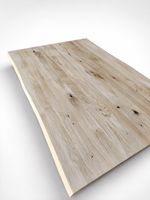 Solid Untreated Oak Tabletop Worktop Live Edge Custom Size Available