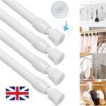 Extendable Spring Loaded Net Rod Telescopic Voile Tension Curtain Rail Pole Rods