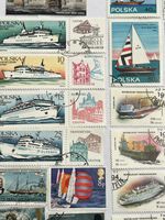 BOATS/SHIPS 100 Different Used Postage Stamps For Philately and Crafting