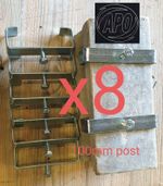 NON RUST 8x zinc plated H section Concrete Post Brackets to fit 100mm post 