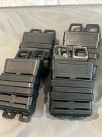 4 Black M4/AK Rigid Plastic Mag Pouches Molle Airsoft