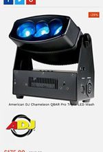 American DJ Chameleon QBAR Pro LED Wash Light Fixture, 3-Light