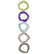 100% Pure Silk Skinny Scrunchies Bobble Hair Accessories Set of 5 Five