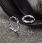 Women Men 925 Sterling Silver Celtic Creoles Gothic Celtic Huggie Hoop Earrings