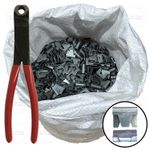 Gabion Clips x5000 & free cliptool Large Wire Mesh Clips Galvanised Finish CT35