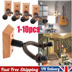 1-10 Pack Guitar Hanger Guitar Wall Mount Bracket Holder Guitar Hook Keeper UK