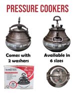 Asian Pressure Cooker Cauldron Metal Kazan Traditional Pot Washers 8 to 30 L